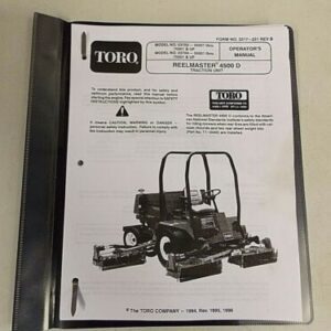 1994 1995 1996 1997 TORO REELMASTER 4500D MOWER 110 PAGES OWNERS PARTS MANUAL