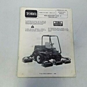 1995 TORO REELMASTER 6700D FAIRWAY REEL LAWN MOWER OPERATOR’S MANUAL 42 PAGES