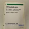 RANSOMES PARTS ACCESSORIES MANUAL FOR E-PLEX II ELECTRIC GOLF GREENS REEL MOWER