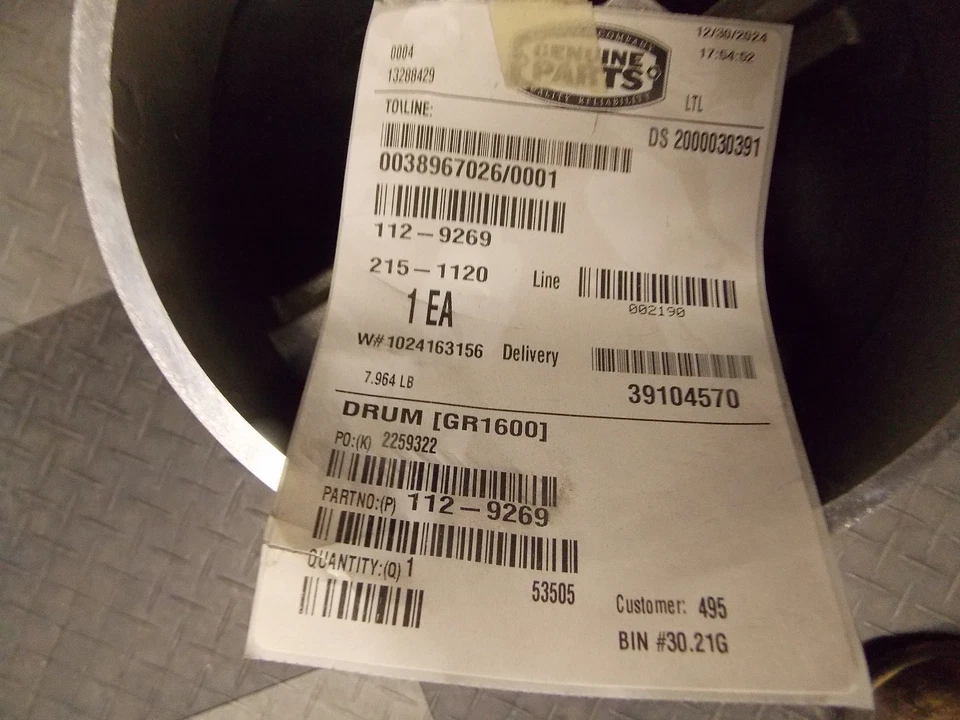 NEW GENUINE OEM TORO GREENSMASTER 1600 DRUM PART 112-9269 - Image 2